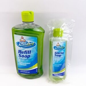 TWO Mr Clean AutoDry Carwash Refill Soap 20 oz and 6.7 oz New